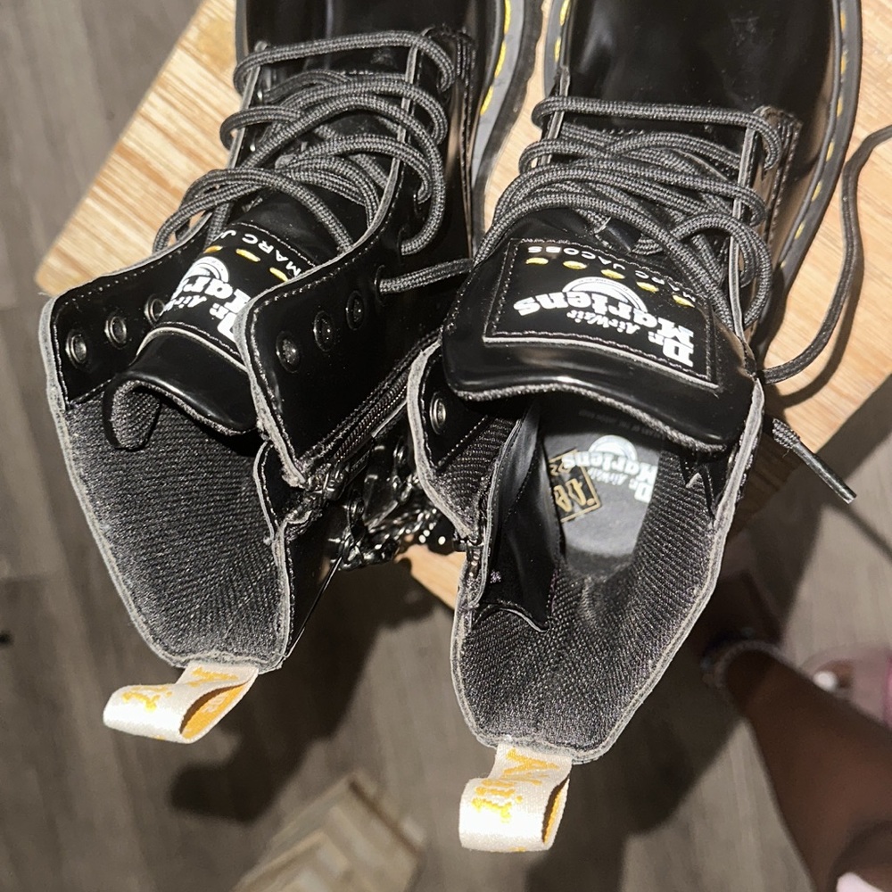 Dr. Martens x Marc Jacobs Glossy Black Combat Boots - Picture 5 of 5